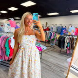 You Have Me Scallop Floral Dress