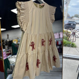 Gingerbread Faux Leather Dress