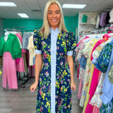 Navy Blossom Dress
