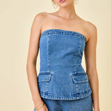 Downtown Darling Denim Romper