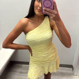 The Lemon Drop Lace Mini