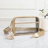 Clear Crossbody Purse with Tassel