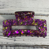 Purple and Gold Hair Clip