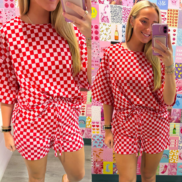 Red Checkered Set