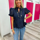 All Eyes on You Eyelet Top