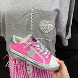 Heart & Bow Patch Pocket Oversized T-shirts