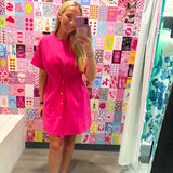 Pink Dress with Heart Detail Tie