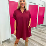 Simply Sweet Dress | Burgundy