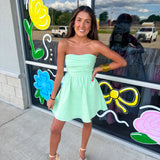 Pistachio Strapless Dress