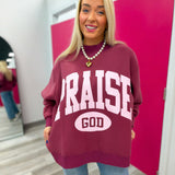 Praise God & Polka Dot Mock Neck