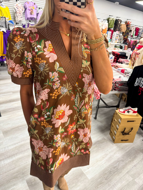 Fall Into Floral Dress