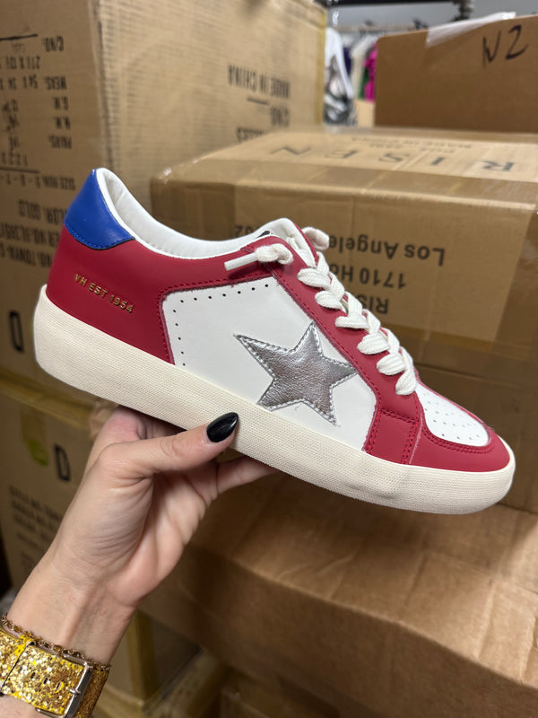 Red and Blue Vintage Havana Sneakers