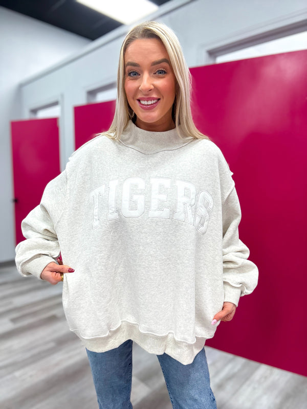 Tigers Gray  Mockneck