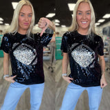 Navy and Silver Football Sequin Top | FINAL SALE