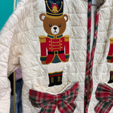 Cozy Up With Me Teddy Bear Christmas Quilted Shacket