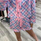 Pink Blue Bow Pajamas