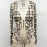 Autumn Stroll Plaid Top