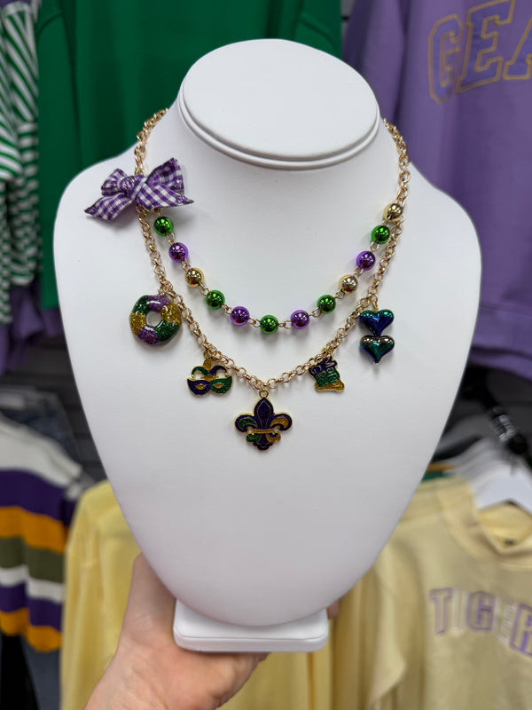 Mardi Gras Charm Necklace | MULTIPLE OPTIONS