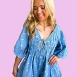 Dottie Days Denim Romper