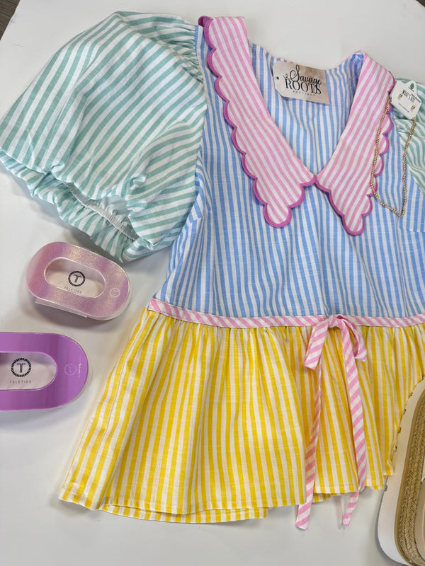 Hop On By Stripe Pastel Top