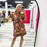Fall Into Floral Dress