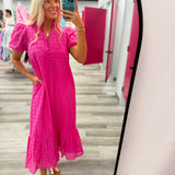 Sweet Escape Eyelete Mid Dress