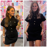 Country Nights Black Denim Dress