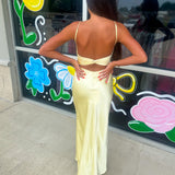 So Golden Silk Dress