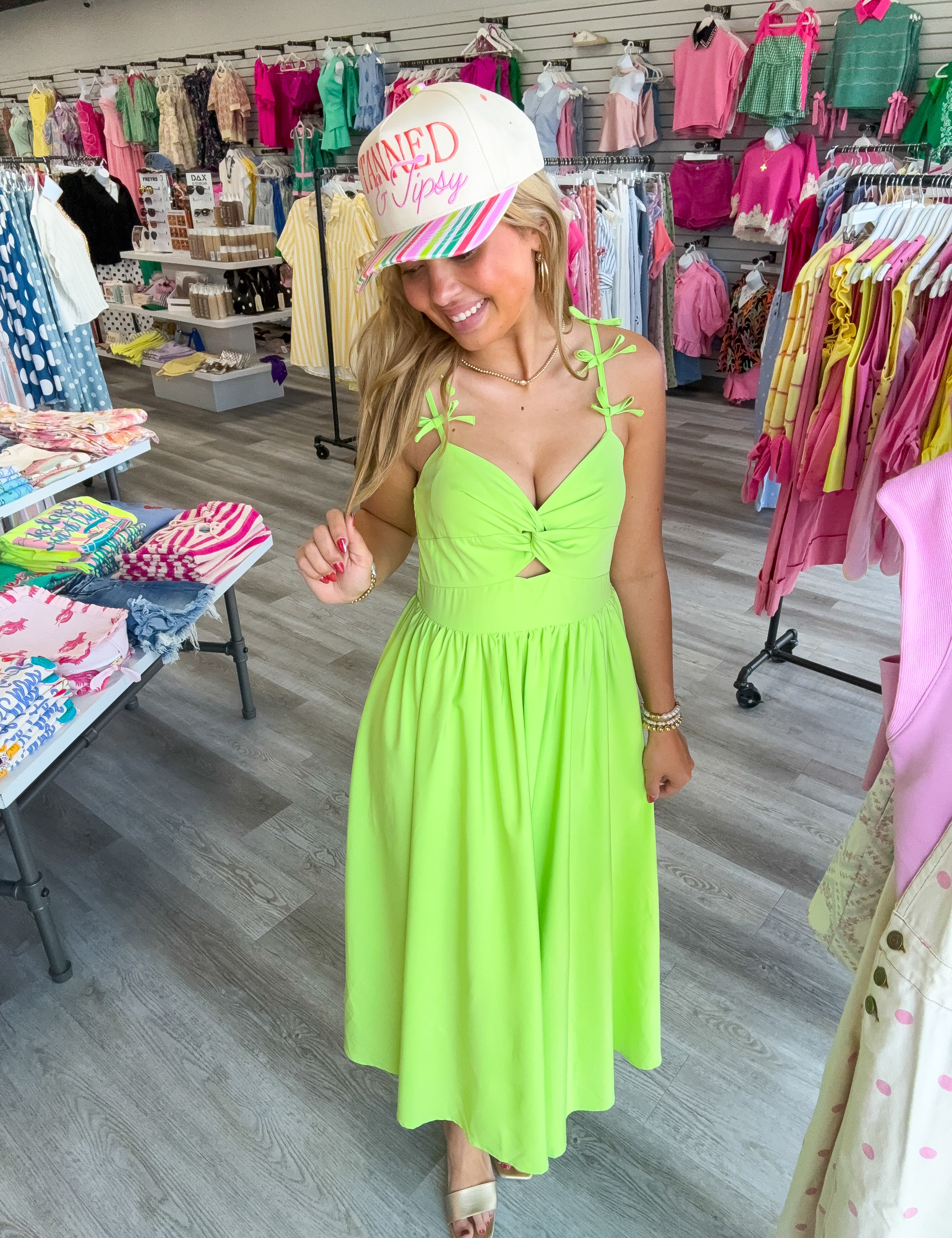 Dreaming Of Sunshine Keyhole Midi Dress