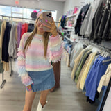 Rainbow Frill Sweater