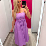 Lavender Beauty Bow Back Midi Dress