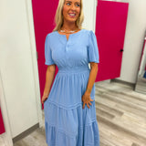 Graceful Days Tiered Midi Dress