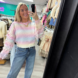 Rainbow Frill Sweater