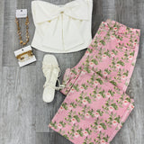 Bow White Crop Top