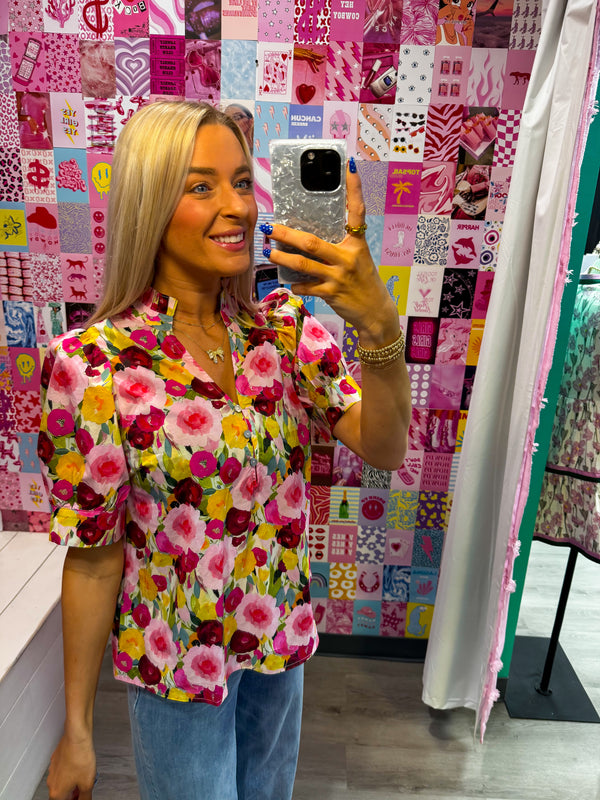 Makes Me Happy Floral Top