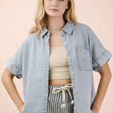 Easy Choice Denim Button Down