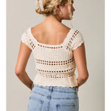 Coastal Crochet Tie Top