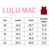 Red LULU MAC SOLID TANK TOPS