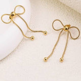 18K STAINLESS STEEL TARNISH FREE BOW EARRINGS