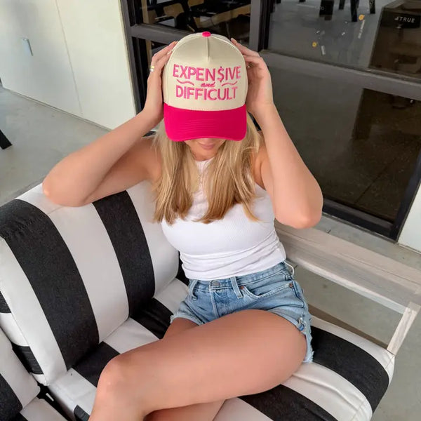 Expensive and Difficult Embroidered Trucker Hat
