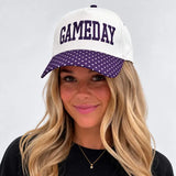 Gameday Hat Polka Dot Purple | LULU MAC