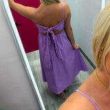 Lavender Beauty Bow Back Midi Dress