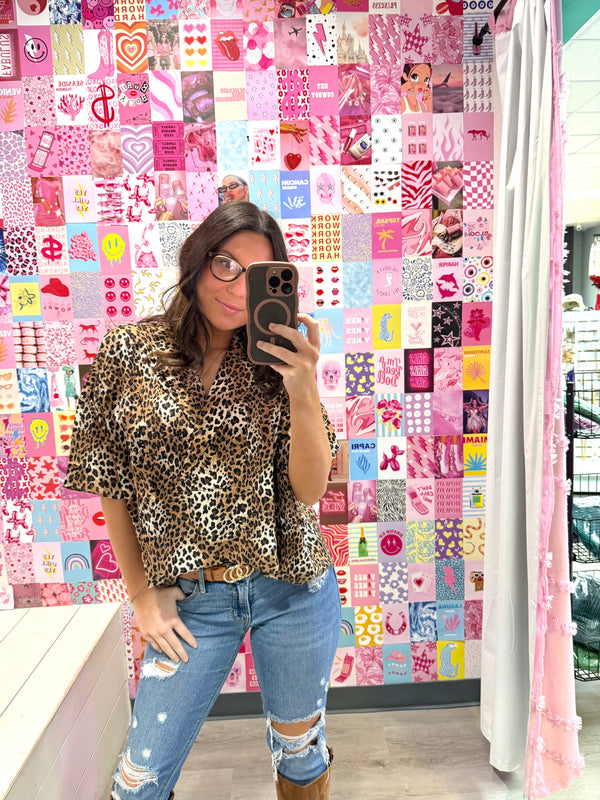 I'm Telling You Leopard Top