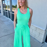 Sleeveless Rib Crop Top