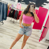 Square Neck Double Lined Crop