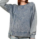 The Must Have Minearl Wash Hem Sweatshirt