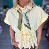 Cinched & Chic Peplum Top