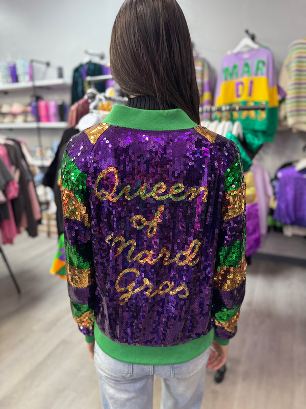 Queen of Mardi Bomber Jacket