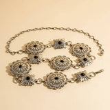Western Round Concho Disc Chain Belt