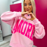 AMORE Reversible Mock Neck Sweatshirt